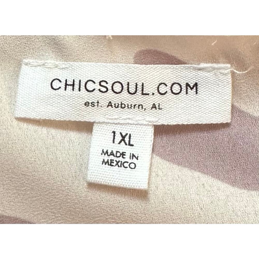2/$15 Chic Soul Leopard Print Kimono Purple Sheer Plus Size 1X - Picture 8 of 10